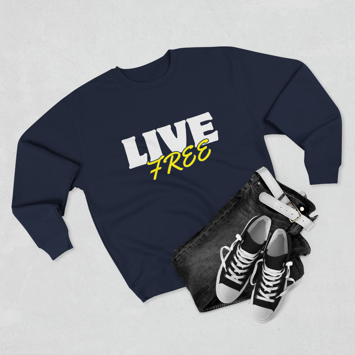 Live Free - Unisex Crewneck Sweatshirt